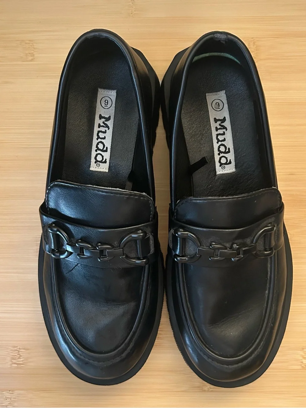 MUDD Chunky Platform ‘Roey’ Loafers Lug Sole Vegan Goth Lolita Y2k Vintage Sz 9